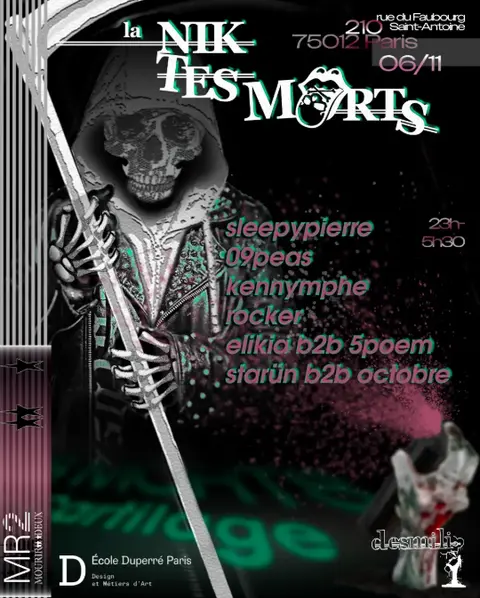 LA 'NIK TES MORTS' Mourirdeux x Duperré
