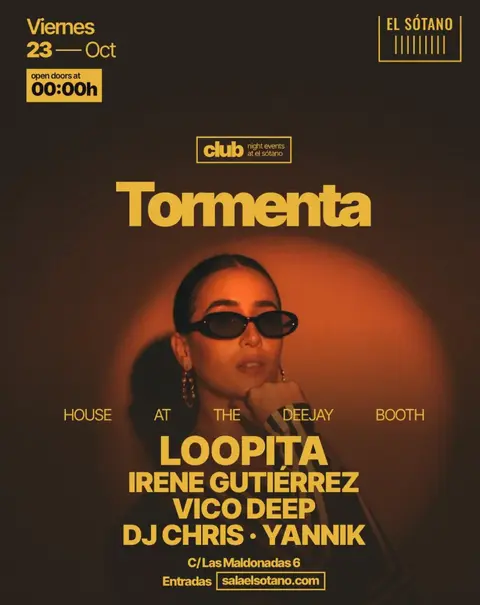 TORMENTA: Loopita, Dj Chris, Irene Gutierrez, Vico Deep, Yannik Musik