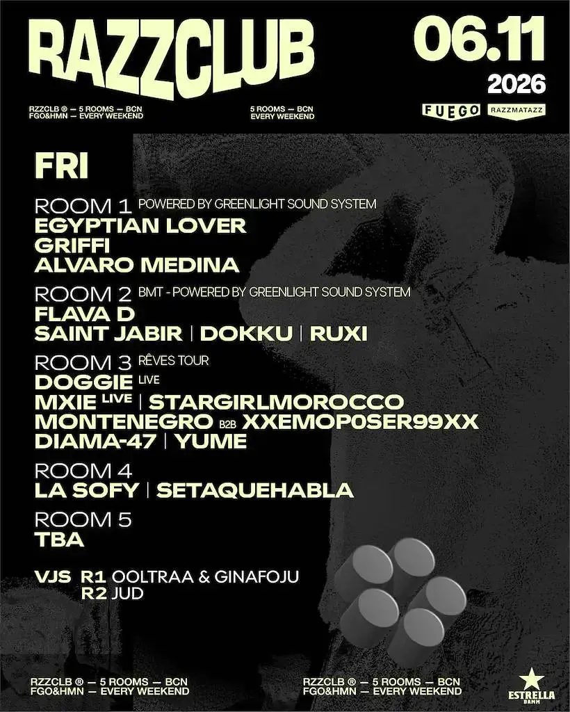 RAZZCLUBS: Egyptian Lover + Griffi + Alvaro Medina + BMT: Flava D