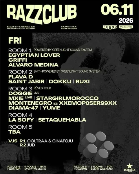 RAZZCLUBS: Egyptian Lover + Griffi + Alvaro Medina + BMT: Flava D